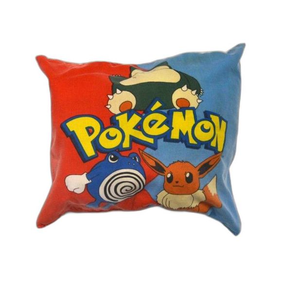 Vintage Pokemon 1998 Throw Pikachu, Snorlax, Eevee, Poliwrath Pillow 2 Sides - Picture 6 of 7